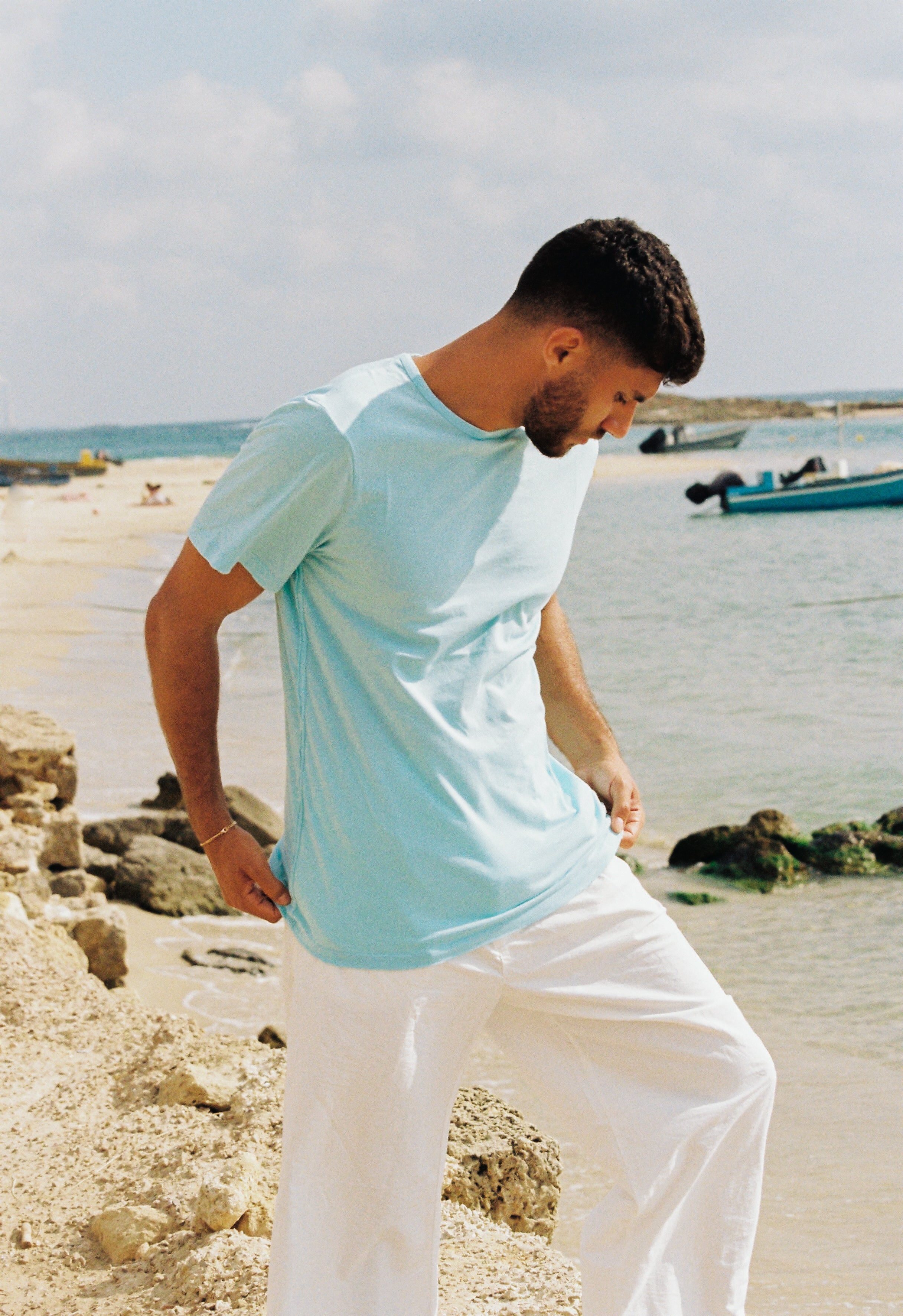 Light blue tears t-shirt